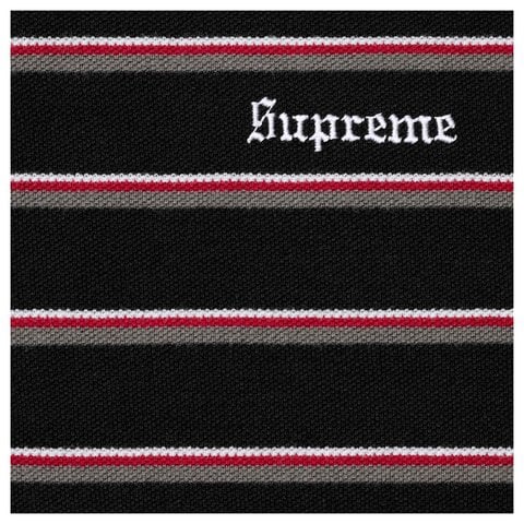 Supreme Stripe Polo - Black