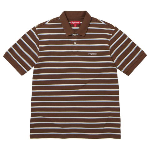 Supreme Stripe Polo - Brown