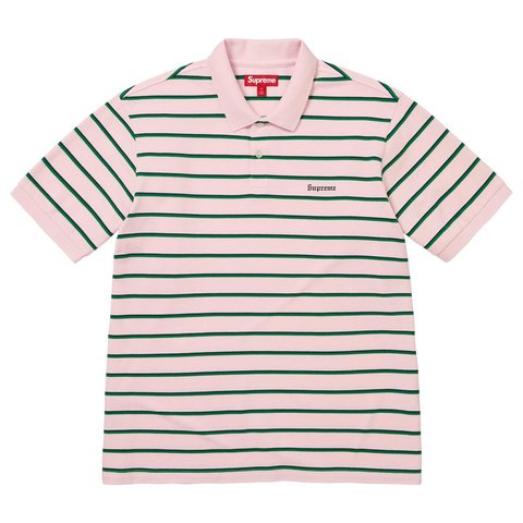 Supreme Stripe Polo - Pink