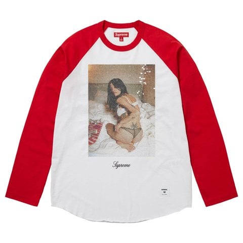 Supreme Supreme/Larry Clark Sequin Raglan L/S Top - Red