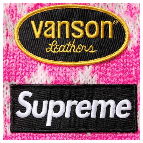 Supreme Supreme®/Vanson Leathers® Skull Zip Up Hooded Sweater - Pink