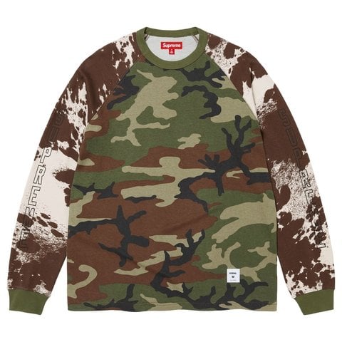 Supreme Wildlife Camo Raglan L/S Top - Woodland Camo