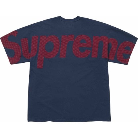 Supreme Checkerboard Intarsia S/S Top - Navy