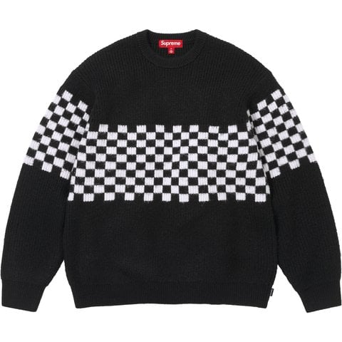 Supreme Checkerboard Pilled Sweater - Black