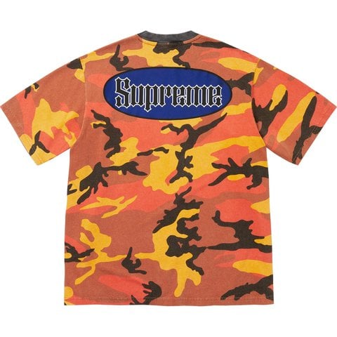 Supreme Cracked Pocket S/S Top - Orange Camo