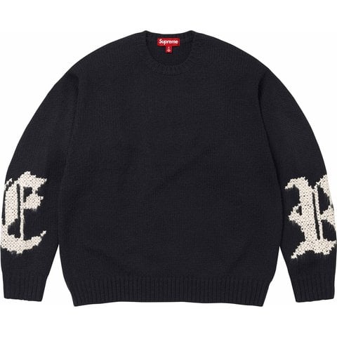 Supreme Cross Stitch Logo Sweater - Black
