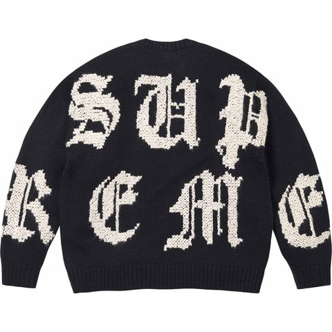 Supreme Cross Stitch Logo Sweater - Black