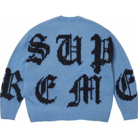 Supreme Cross Stitch Logo Sweater - Blue