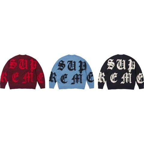Supreme Cross Stitch Logo Sweater