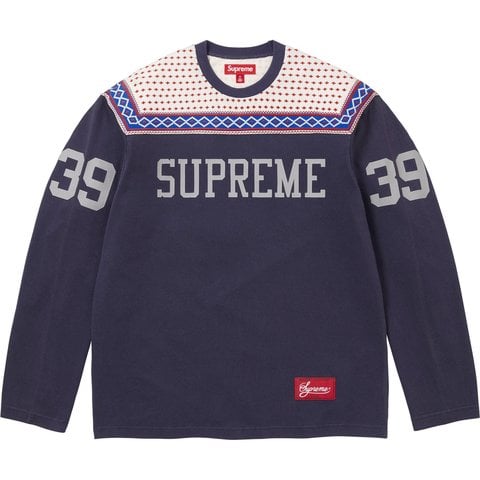 Supreme Fair Isle Football Top - Navy