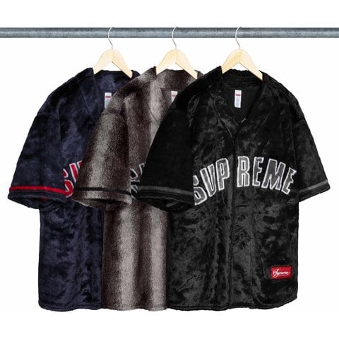 Supreme Faux Fur Baseball Jersey