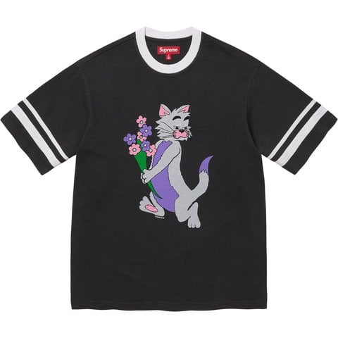 Supreme Glitter Cat S/S Top - Black