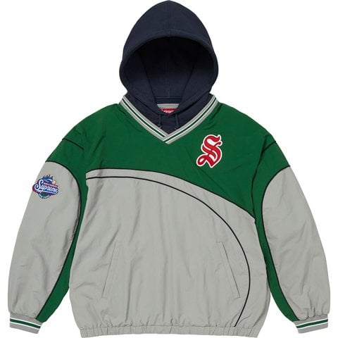 Supreme Hooded Warm Up Pullover - Grey