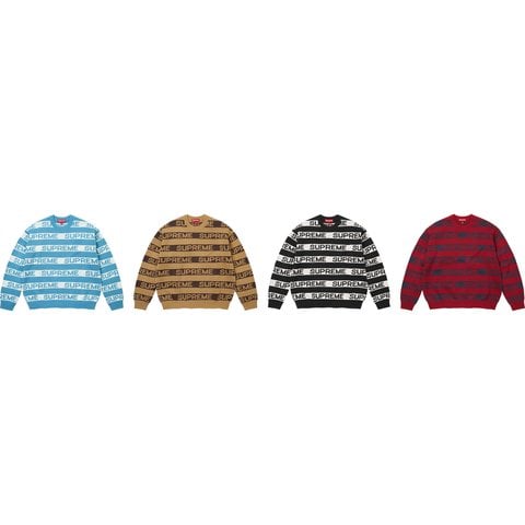 Supreme Stripe Logo Sweater