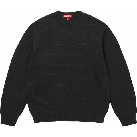 Supreme Metallic Stripe Sweater - Black