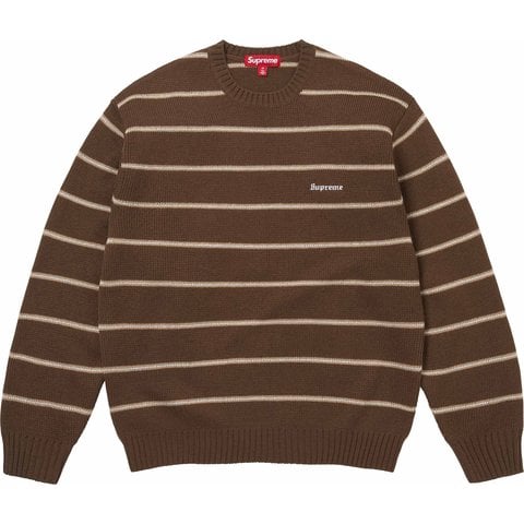 Supreme Metallic Stripe Sweater - Brown
