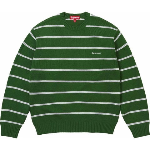 Supreme Metallic Stripe Sweater - Green