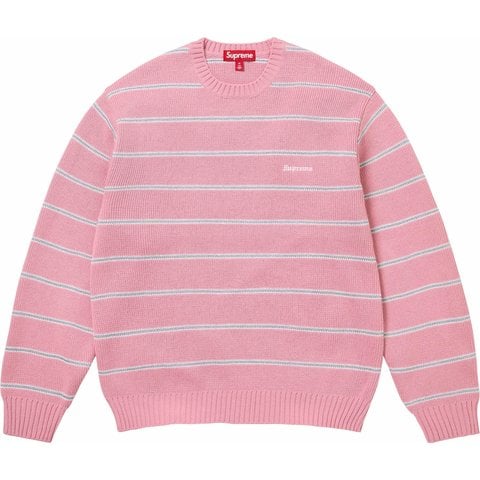 Supreme Metallic Stripe Sweater - Pink