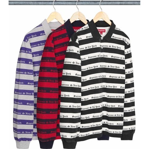 Supreme Old English Stripe L/S Polo