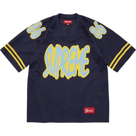 Supreme Reflective Football Jersey - Navy