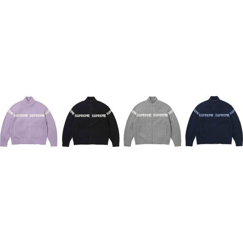 Supreme Ribbed Zip Up Sweater