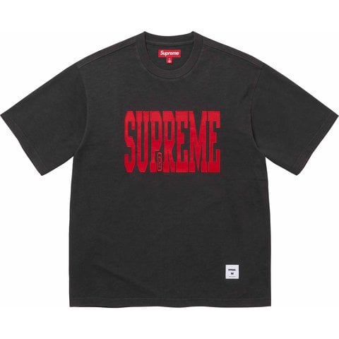 Supreme Stretch Appliqué S/S Top - Black