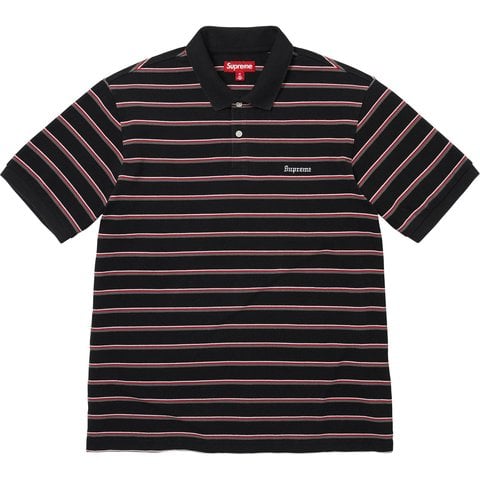 Supreme Stripe Polo - Black