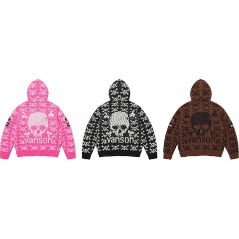 Supreme Supreme®/Vanson Leathers® Skull Zip Up Hooded Sweater