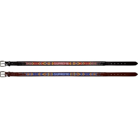 Supreme Leather Beaded Belt