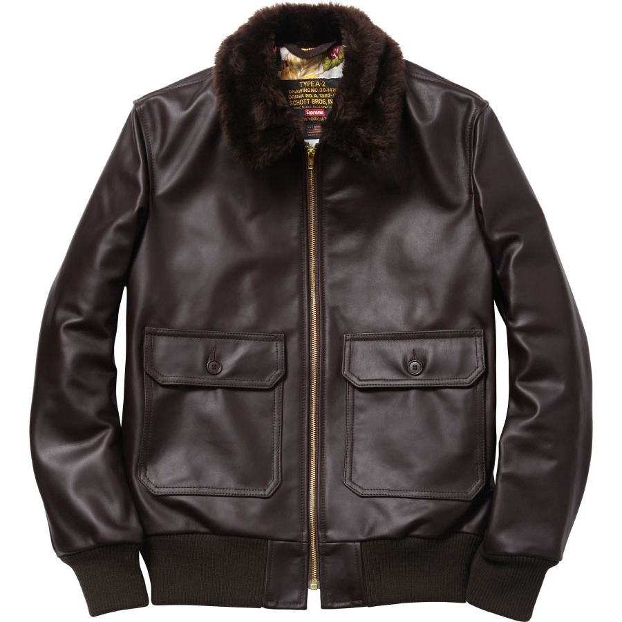 Supreme Schott Leather Flight Jacket 3 (spring/summer 2012)