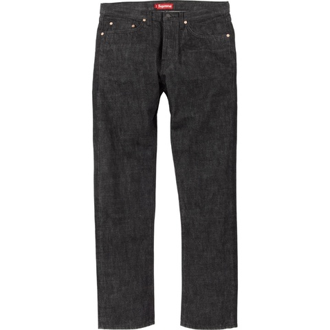 Supreme Black Rinse Washed Slim Jean