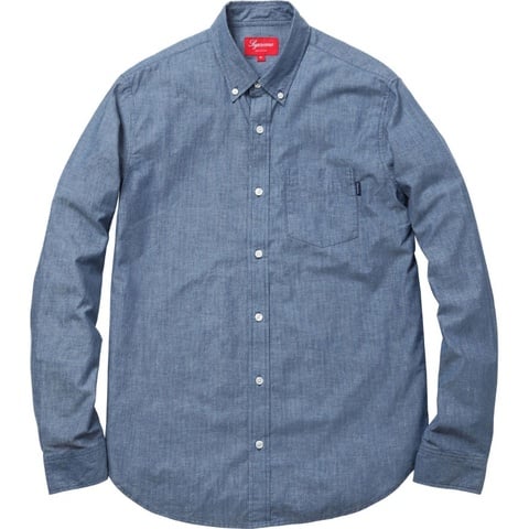 Supreme Striped Selvedge Chambray Shirt
