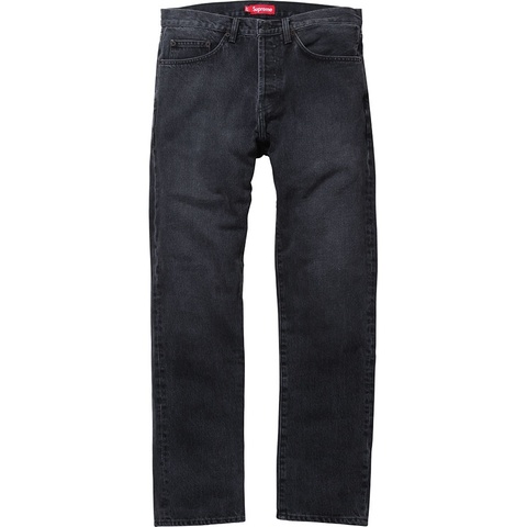 Supreme Stone Washed Black Slim Jean - Colorway