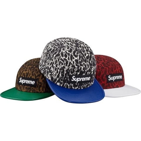Supreme Leopard W/ Leather Visor Camp Cap