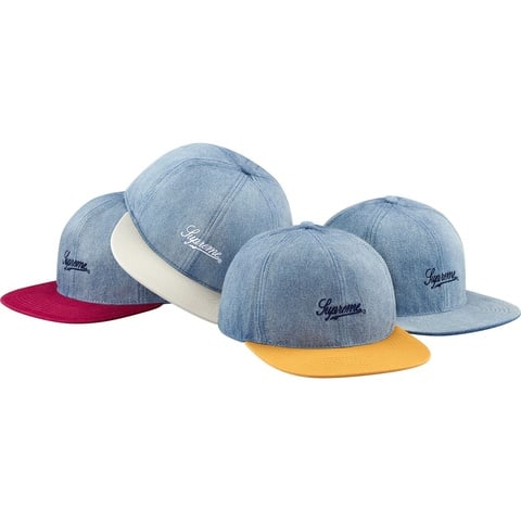 Supreme Washed Denim Fitted 6-Panel