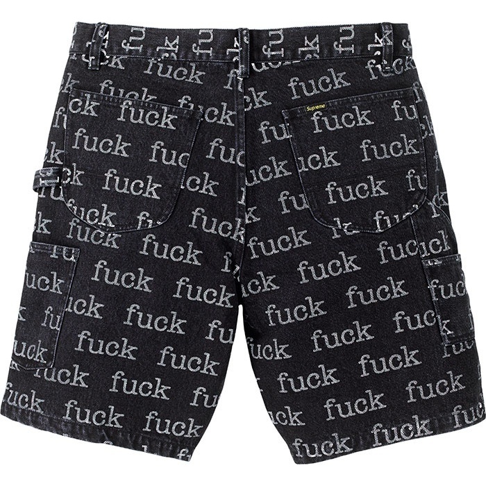 パンツ Supreme 13SS Fuck Denim Painter Short 9c5a6f8e037049d08dffd2ec40b979