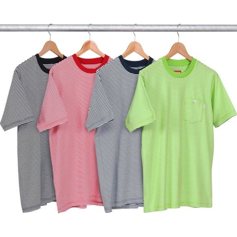 Supreme Thin Striped Pocket Tee
