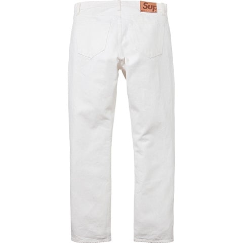 Supreme White Slim Jean
