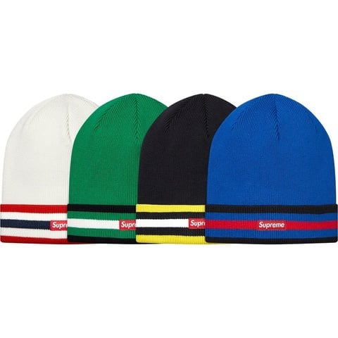 Supreme Striped Cuff Beanie