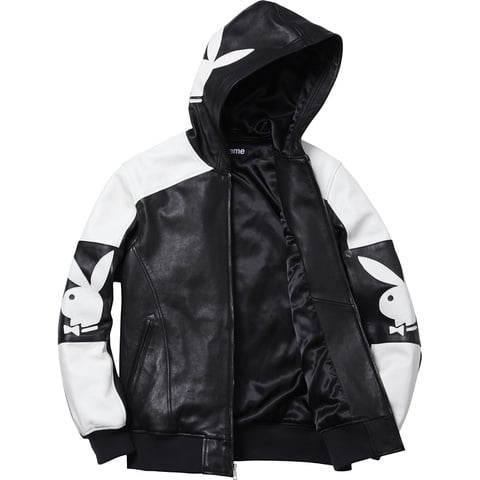 Supreme/Playboy® Hooded Leather Jacket - Supreme