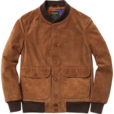 Supreme/Schott® Suede Bomber Jacket - Supreme