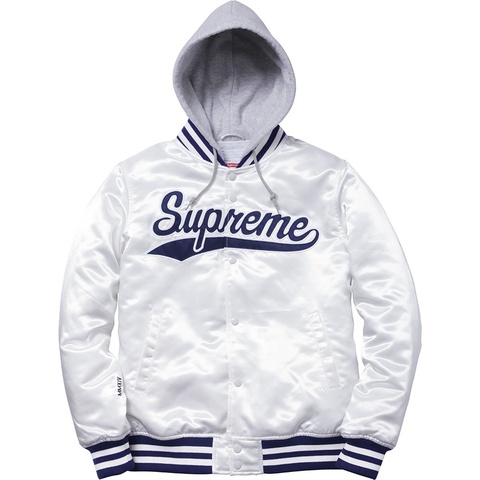 Hooded Satin Varsity Jacket - spring/summer 2014 - Supreme