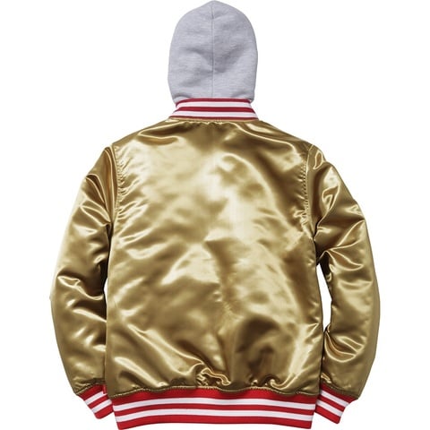 Hooded Satin Varsity Jacket - spring/summer 2014 - Supreme