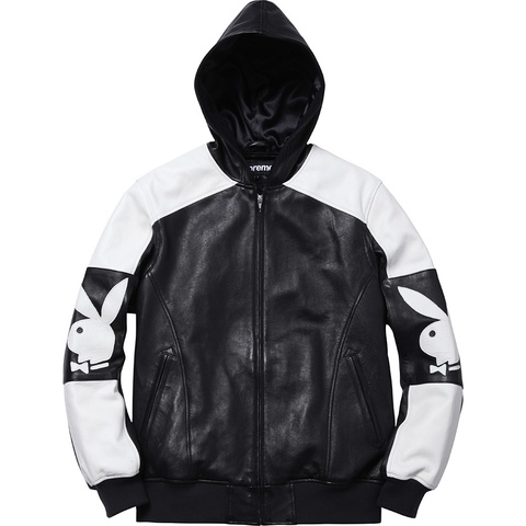 Supreme/Playboy® Hooded Leather Jacket - Supreme