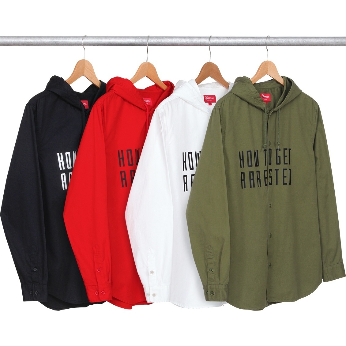 Supreme Neville Brody Arrested Hooded Shirt (spring/summer 2014)