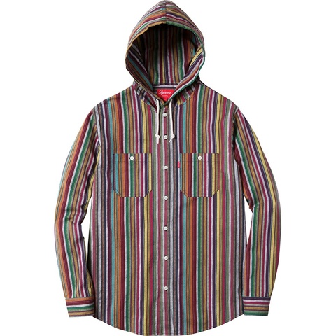 Supreme Striped Madras Hooded Shirt - Colorway