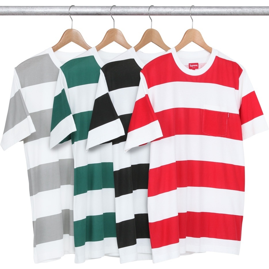 Supreme Printed Block Stripe Pocket Tee (spring/summer 2014)
