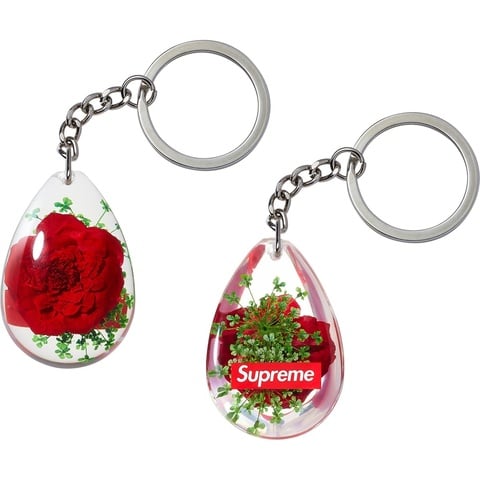Supreme Tear Drop Rose Keychain