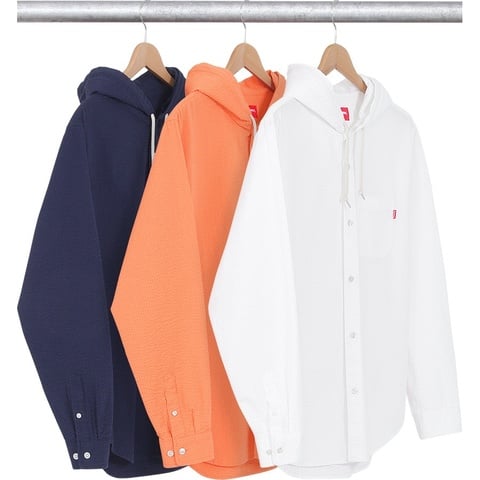 Supreme Hooded Seersucker Shirt