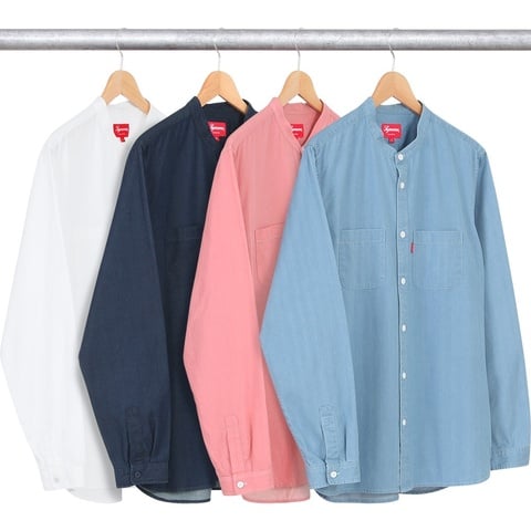 Supreme Denim Band Collar Shirt